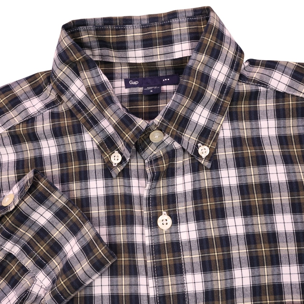 Gap Mens Small Plaid Button Down Long Sleeve‎ Shirt Casual